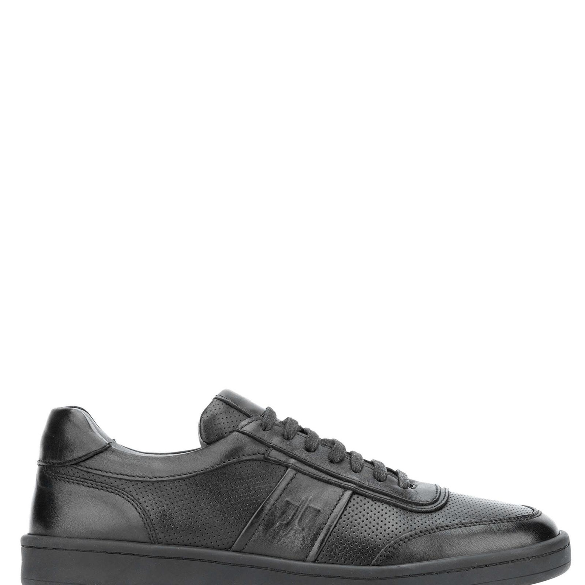 Tamer Tanca Erkek Hakiki Deri Siyah Casual Ayakkabı