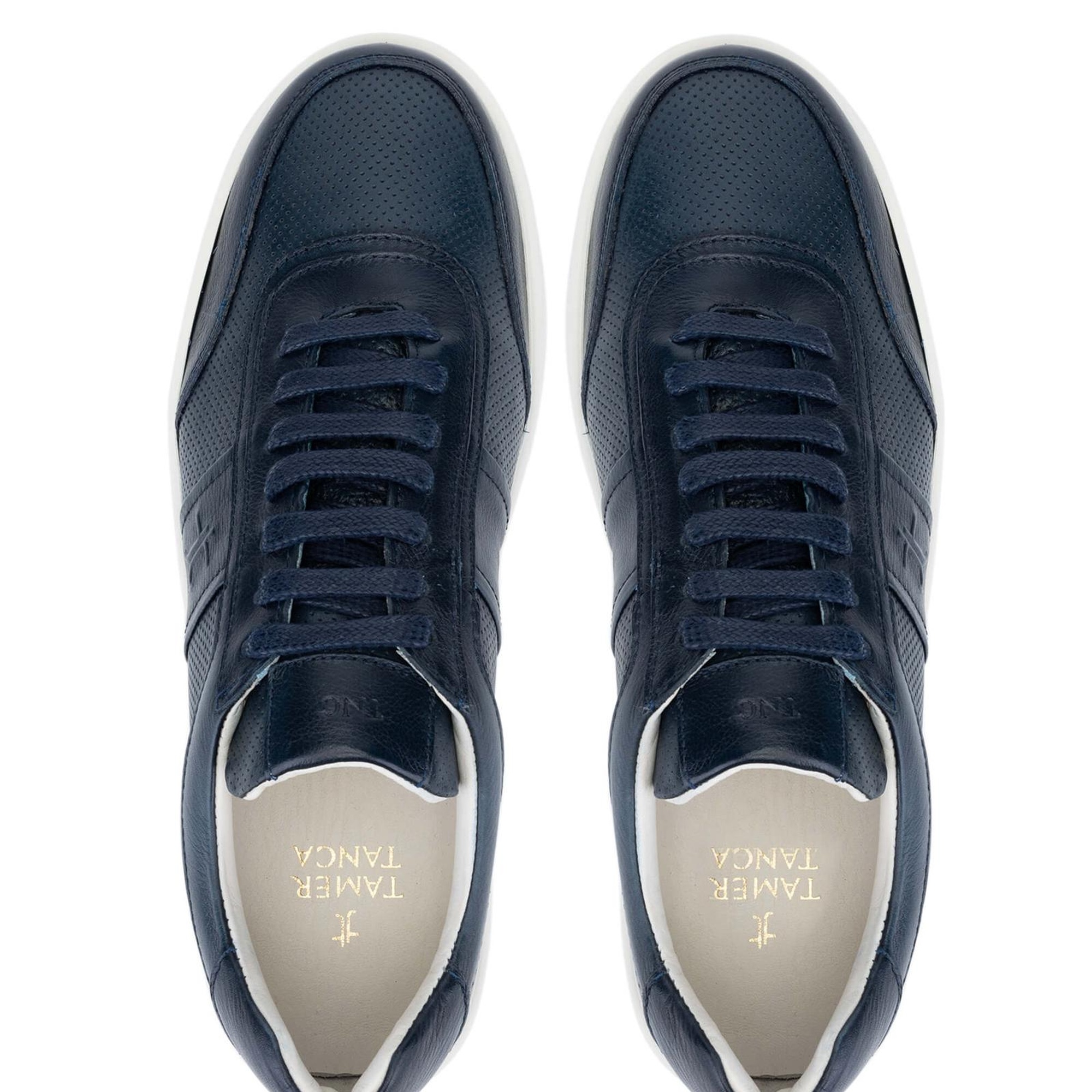 Tamer Tanca Erkek Hakiki Deri Lacivert Casual Ayakkabı