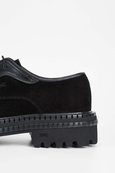  Tamer Tanca Erkek Hakiki Deri Siyah Süet Casual Ayakkabı