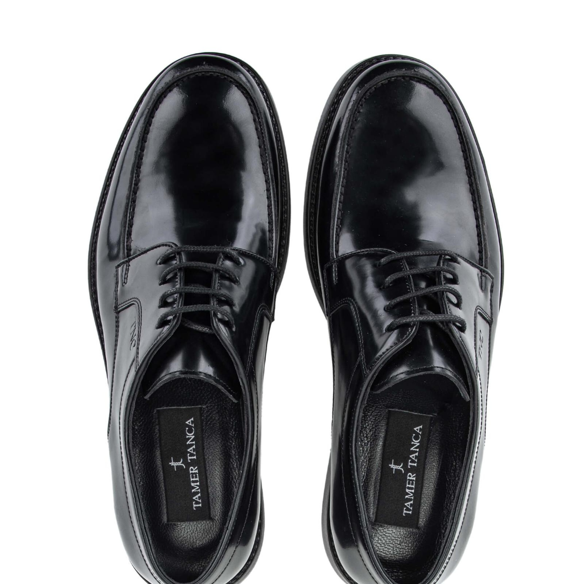 Tamer Tanca Erkek Hakiki Deri Siyah Açma Casual Ayakkabı