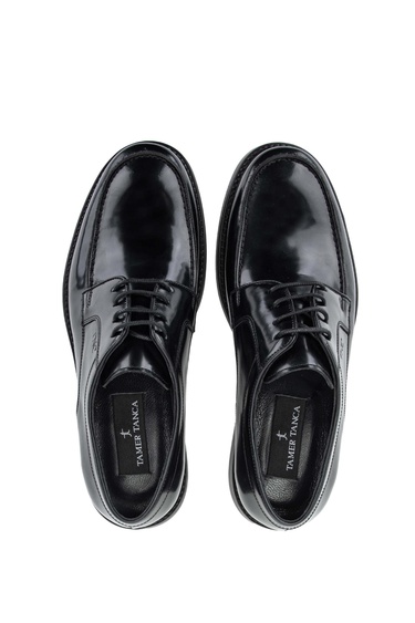  Tamer Tanca Erkek Hakiki Deri Siyah Açma Casual Ayakkabı