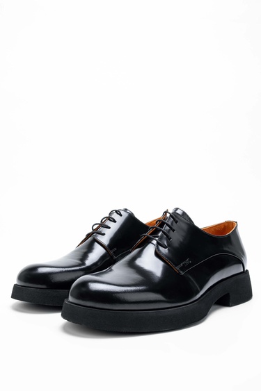  Tamer Tanca Erkek Hakiki Deri Siyah Açma Casual Ayakkabı