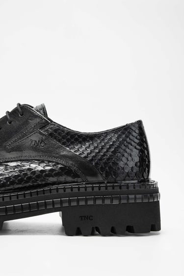  Tamer Tanca Erkek Hakiki Deri Siyah Yılan Casual Ayakkabı