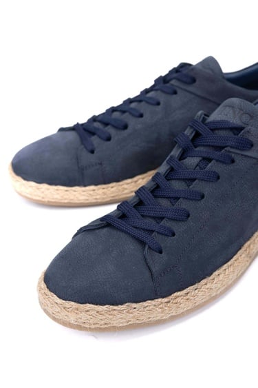  Tamer Tanca Erkek Hakiki Deri Lacivert Nubuk Casual Ayakkabı