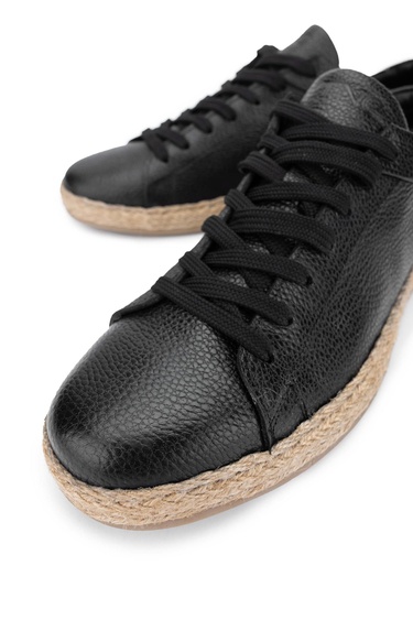  Tamer Tanca Erkek Hakiki Deri Siyah Deri Casual Ayakkabı