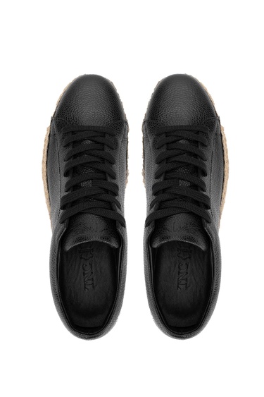  Tamer Tanca Erkek Hakiki Deri Siyah Deri Casual Ayakkabı