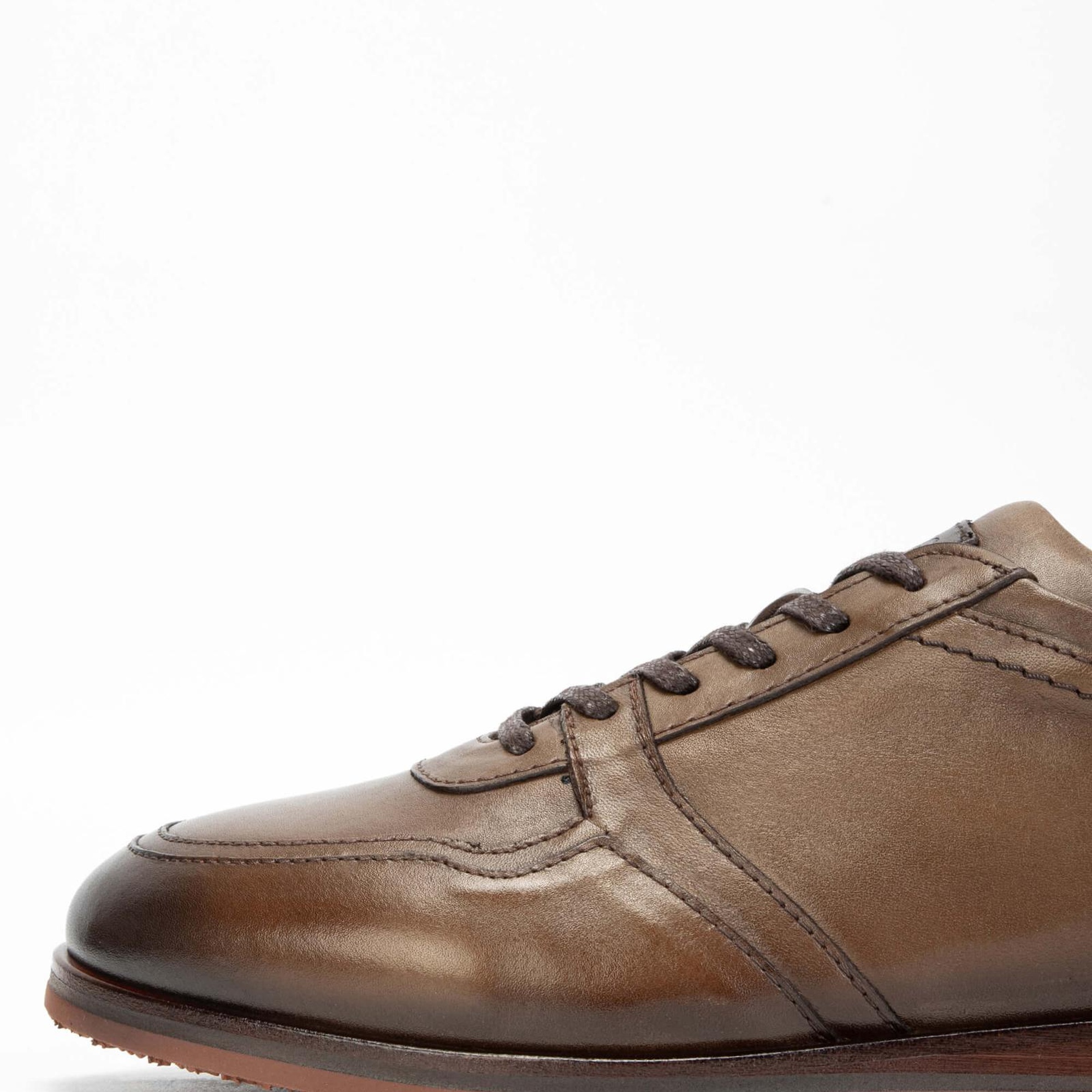 Tamer Tanca Erkek Hakiki Deri Kahverengi Casual Ayakkabı