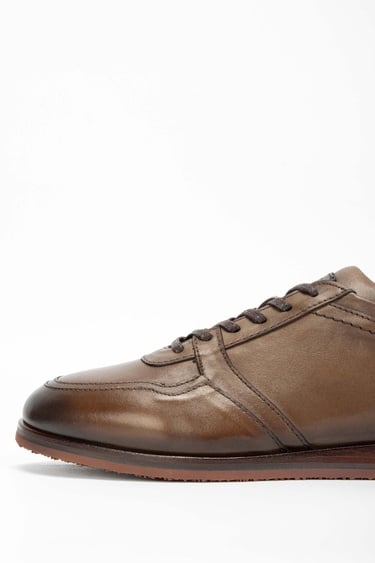 Tamer Tanca Erkek Hakiki Deri Kahverengi Casual Ayakkabı