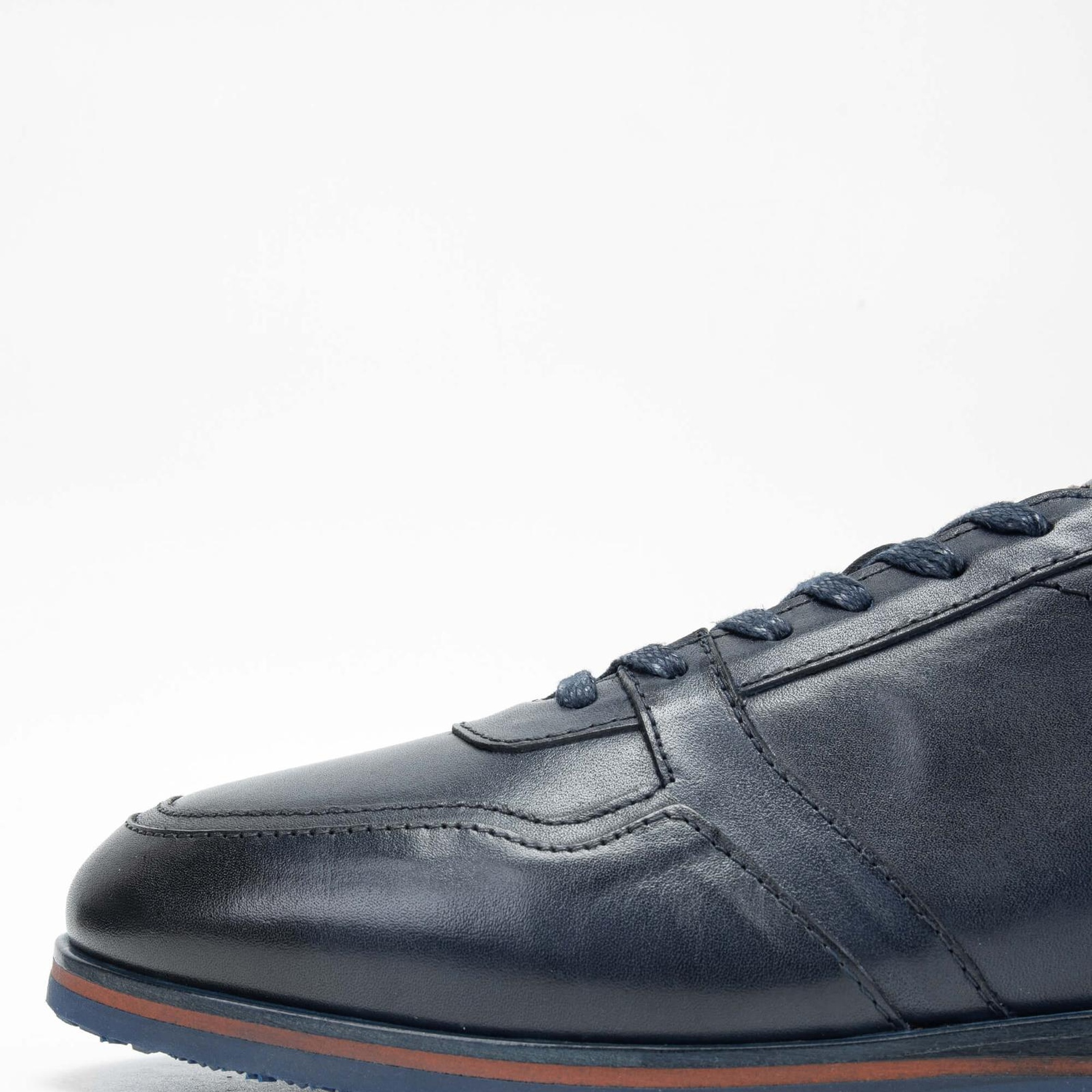 Tamer Tanca Erkek Hakiki Deri Lacivert Casual Ayakkabı