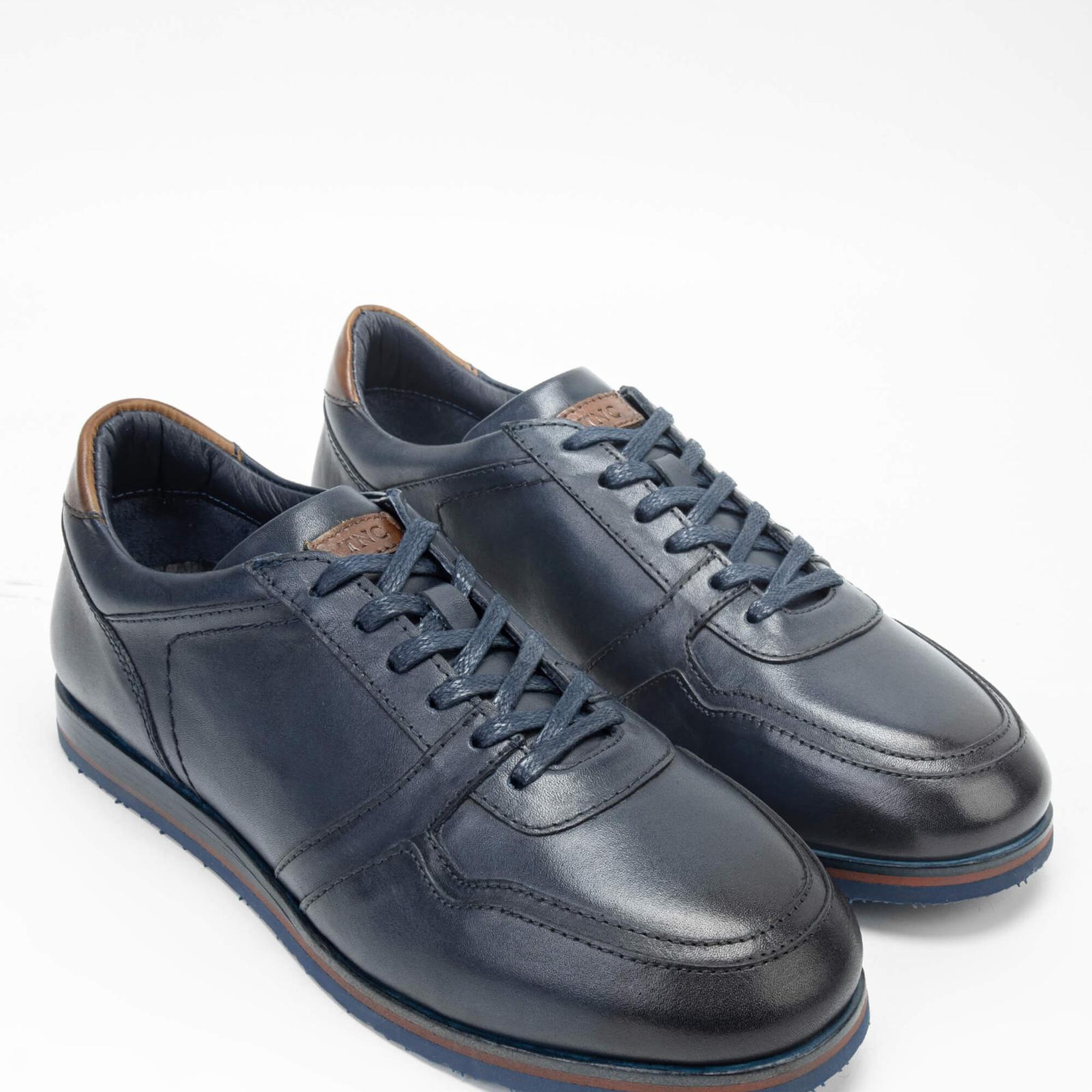 Tamer Tanca Erkek Hakiki Deri Lacivert Casual Ayakkabı