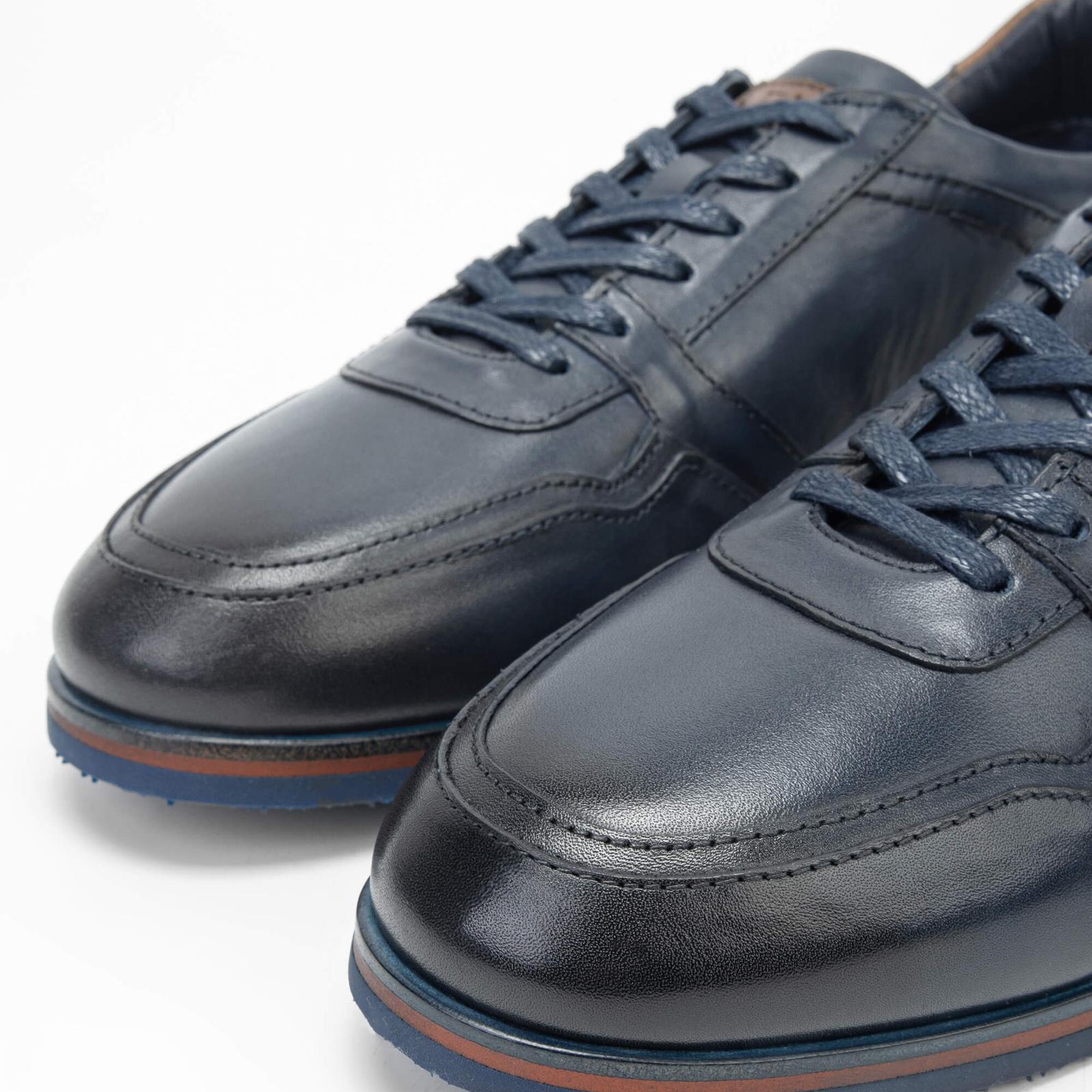 Tamer Tanca Erkek Hakiki Deri Lacivert Casual Ayakkabı