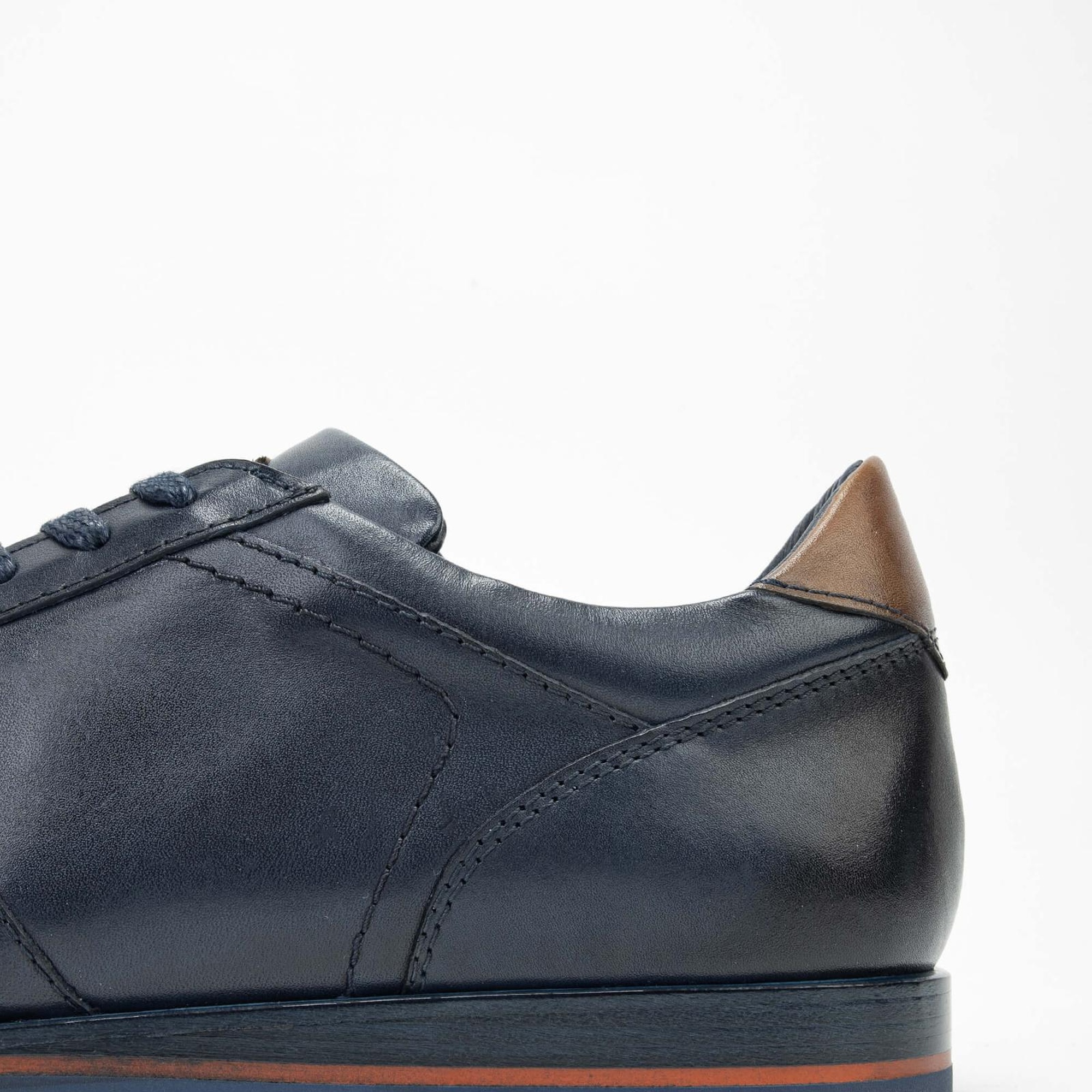 Tamer Tanca Erkek Hakiki Deri Lacivert Casual Ayakkabı