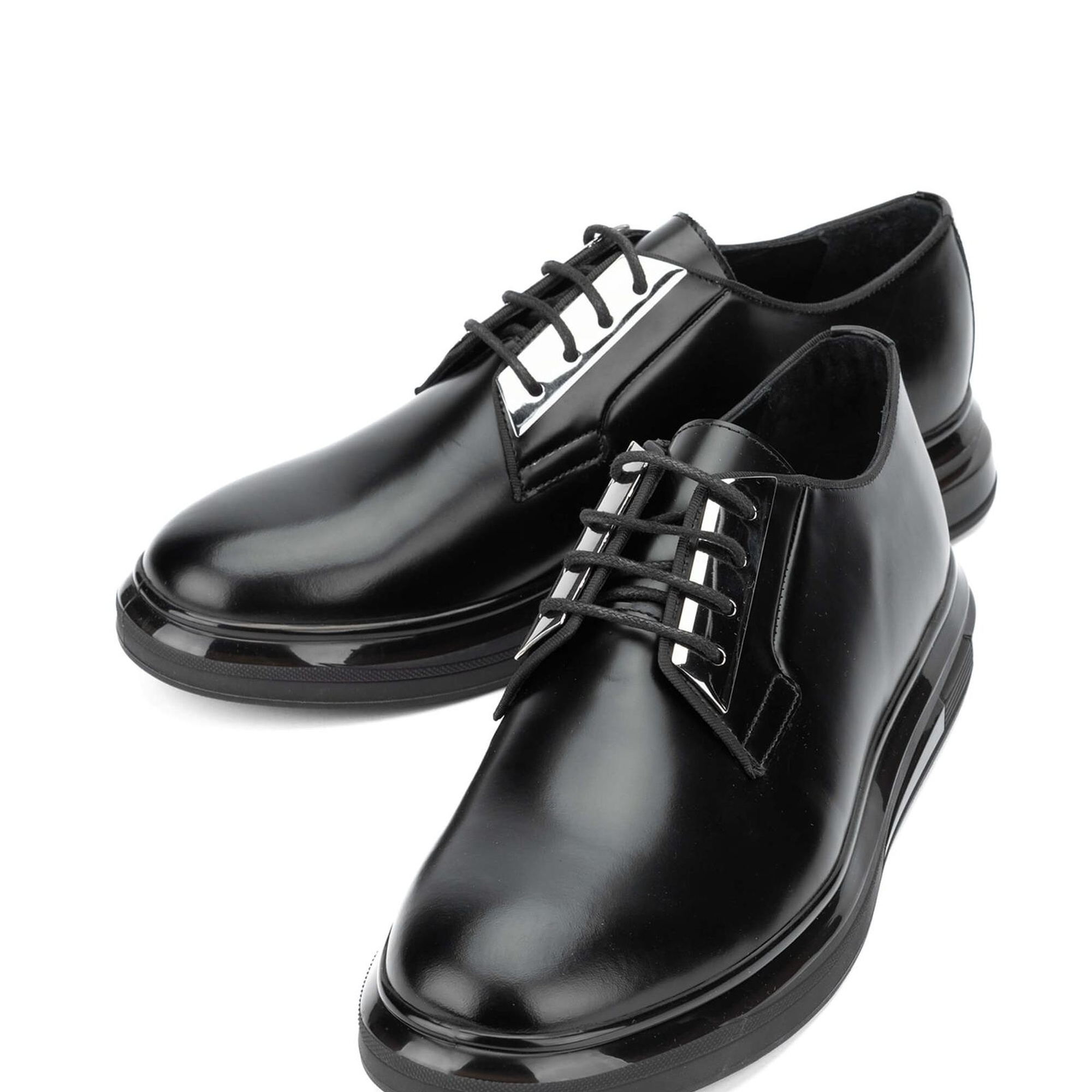 Tamer Tanca Erkek Hakiki Deri Siyah Açma Casual Ayakkabı