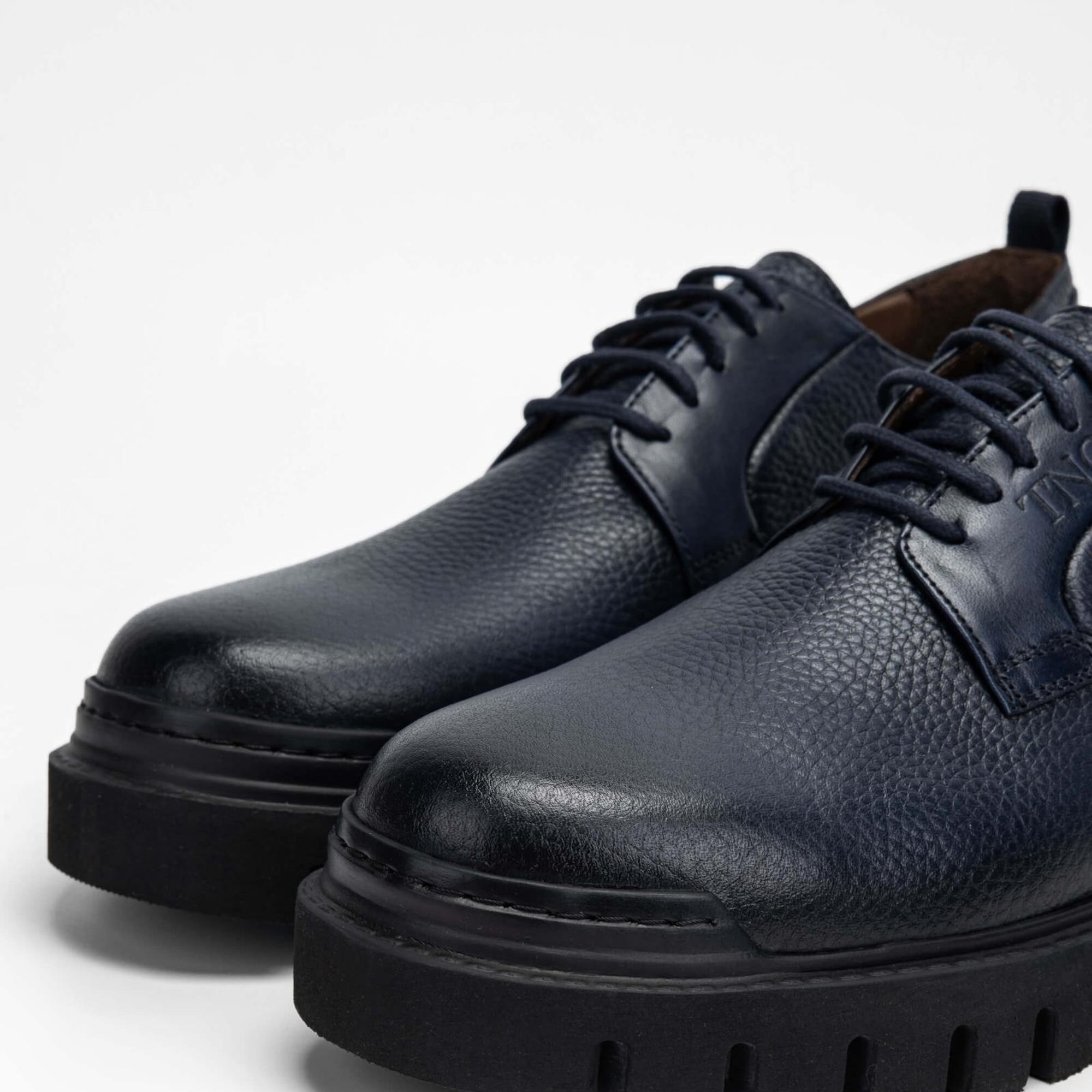 Tamer Tanca Erkek Hakiki Deri Lacivert Casual Ayakkabı