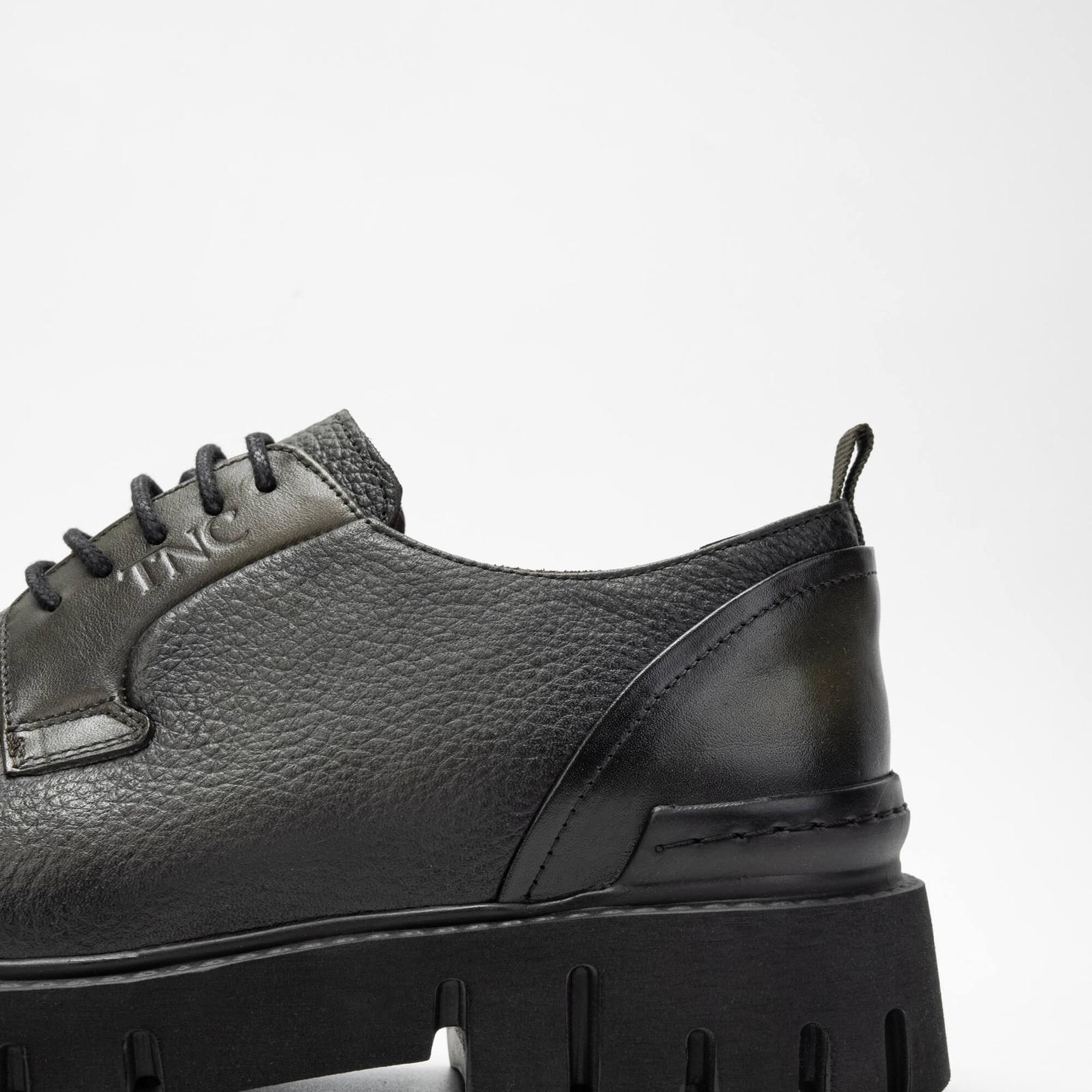 Tamer Tanca Erkek Hakiki Deri Yeşil Casual Ayakkabı