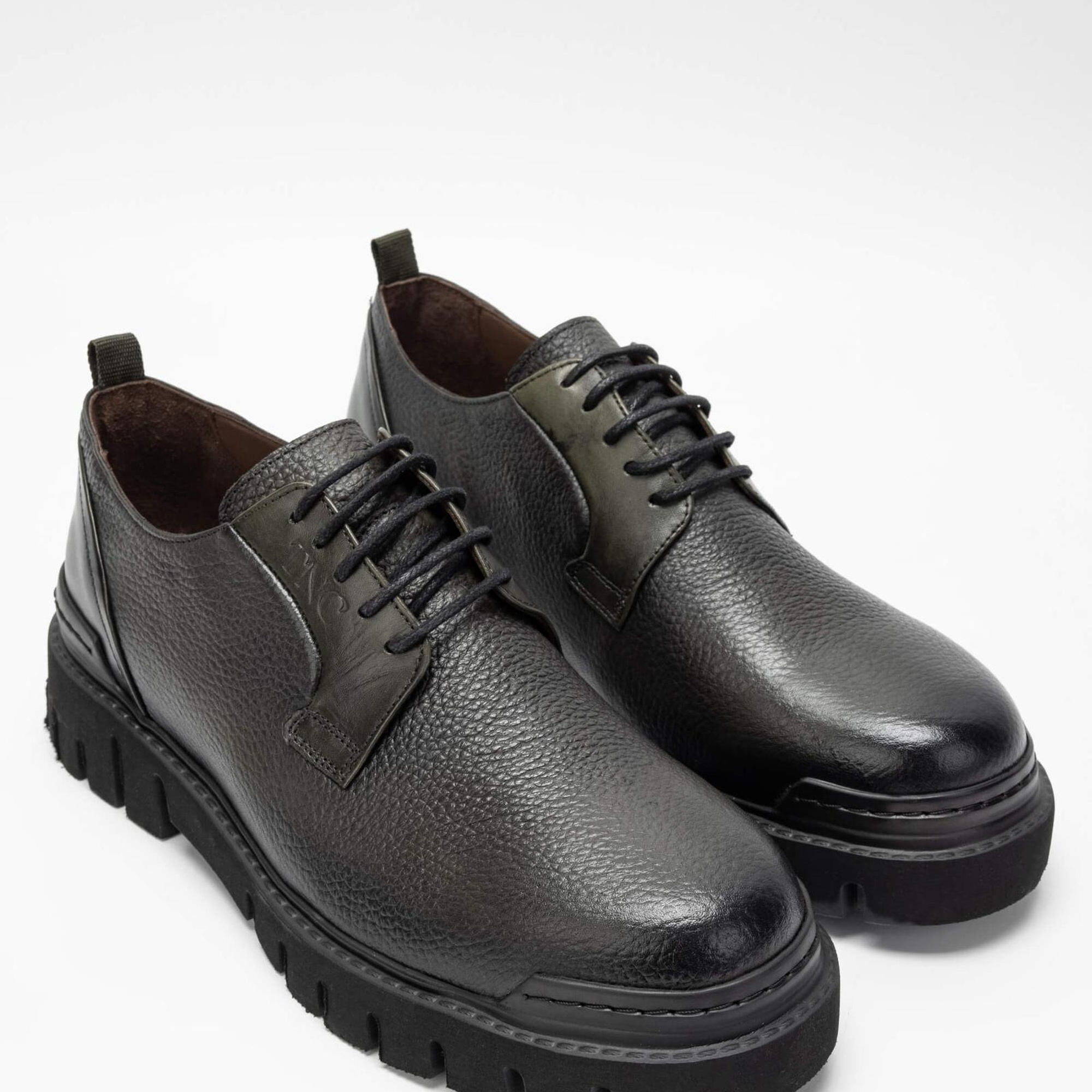 Tamer Tanca Erkek Hakiki Deri Yeşil Casual Ayakkabı