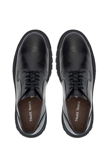  Tamer Tanca Erkek Hakiki Deri Siyah Açma Casual Ayakkabı