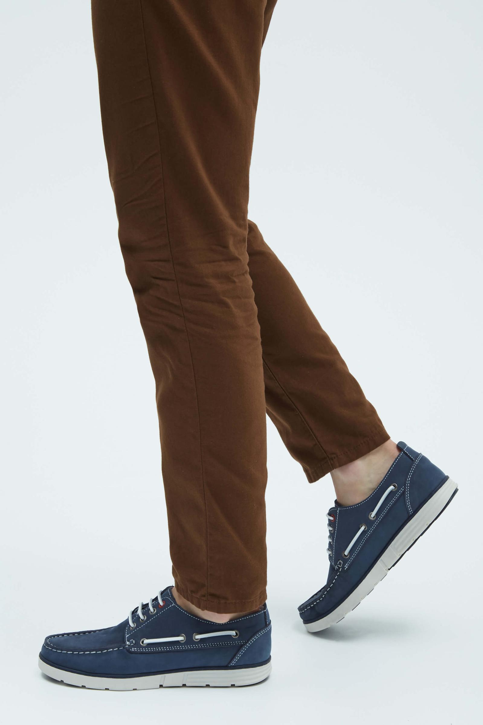  Tamer Tanca Erkek Hakiki Deri Mavi Casual Ayakkabı