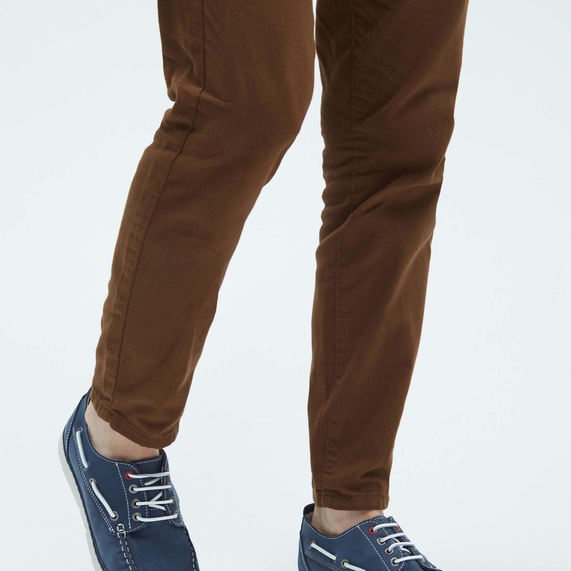 Tamer Tanca Erkek Hakiki Deri Mavi Casual Ayakkabı