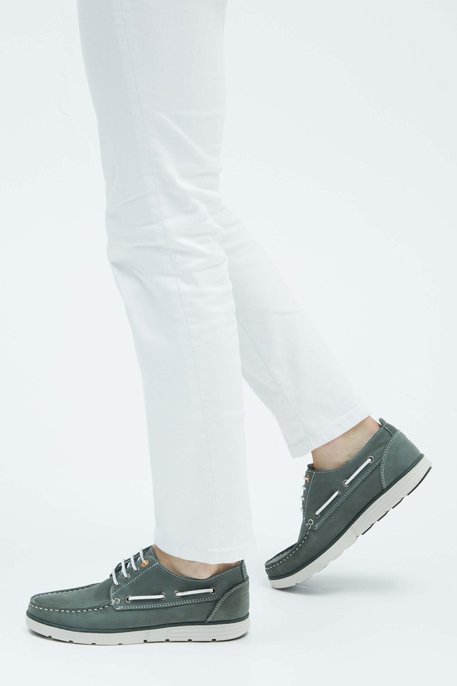  Tamer Tanca Erkek Hakiki Deri Yeşil Casual Ayakkabı