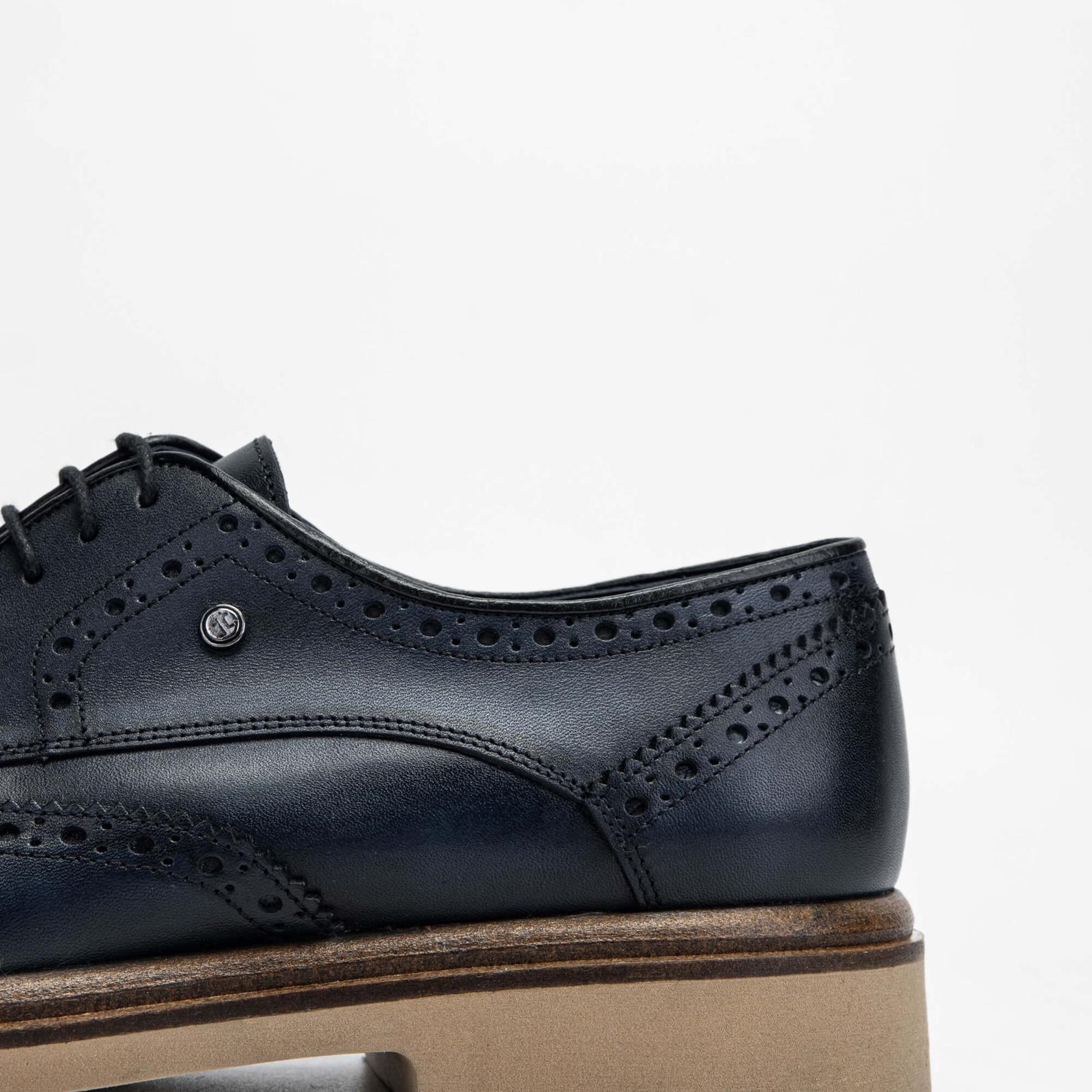 Tamer Tanca Erkek Hakiki Deri Lacivert Casual Ayakkabı