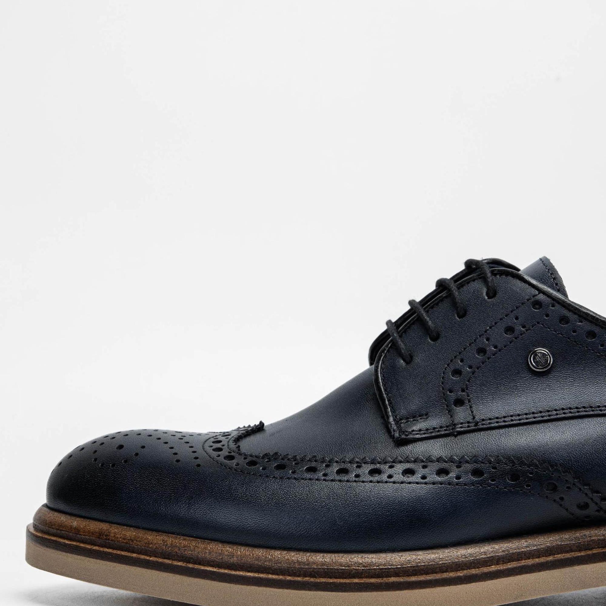 Tamer Tanca Erkek Hakiki Deri Lacivert Casual Ayakkabı