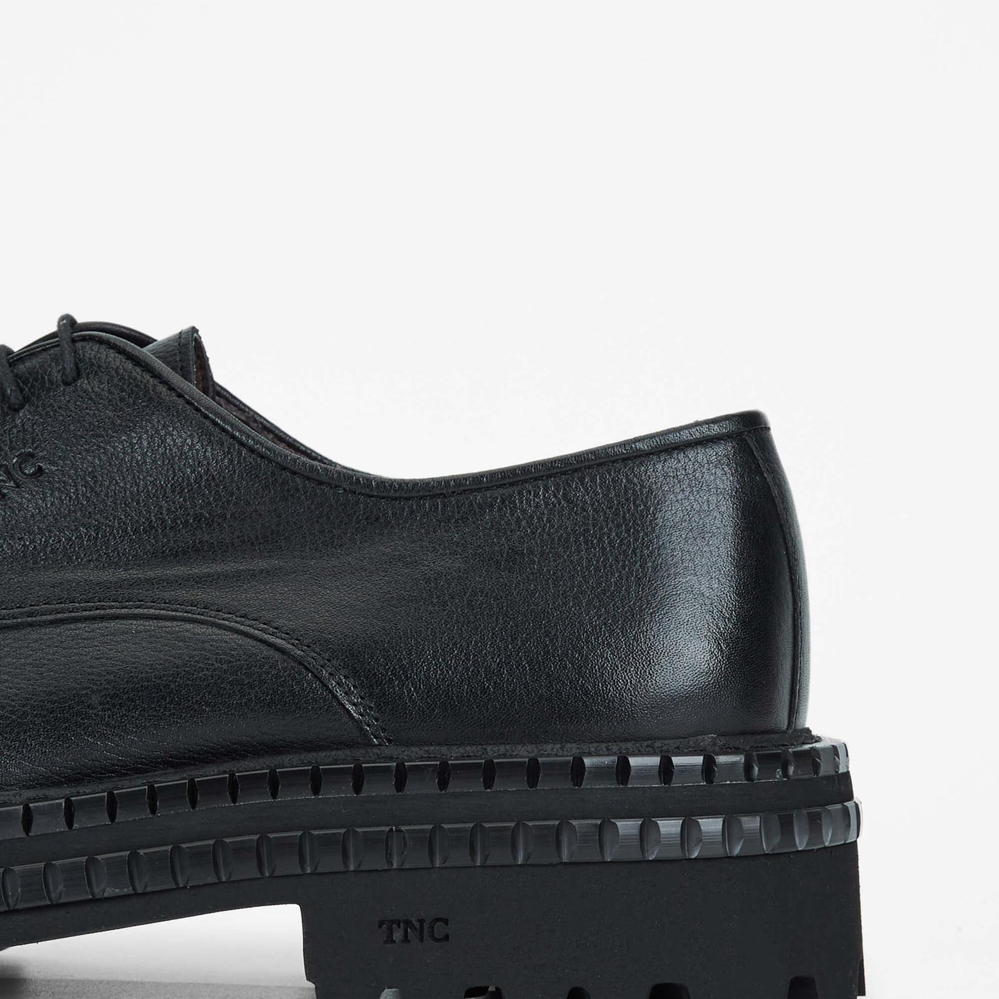 Tamer Tanca Erkek Hakiki Deri Siyah Casual Ayakkabı