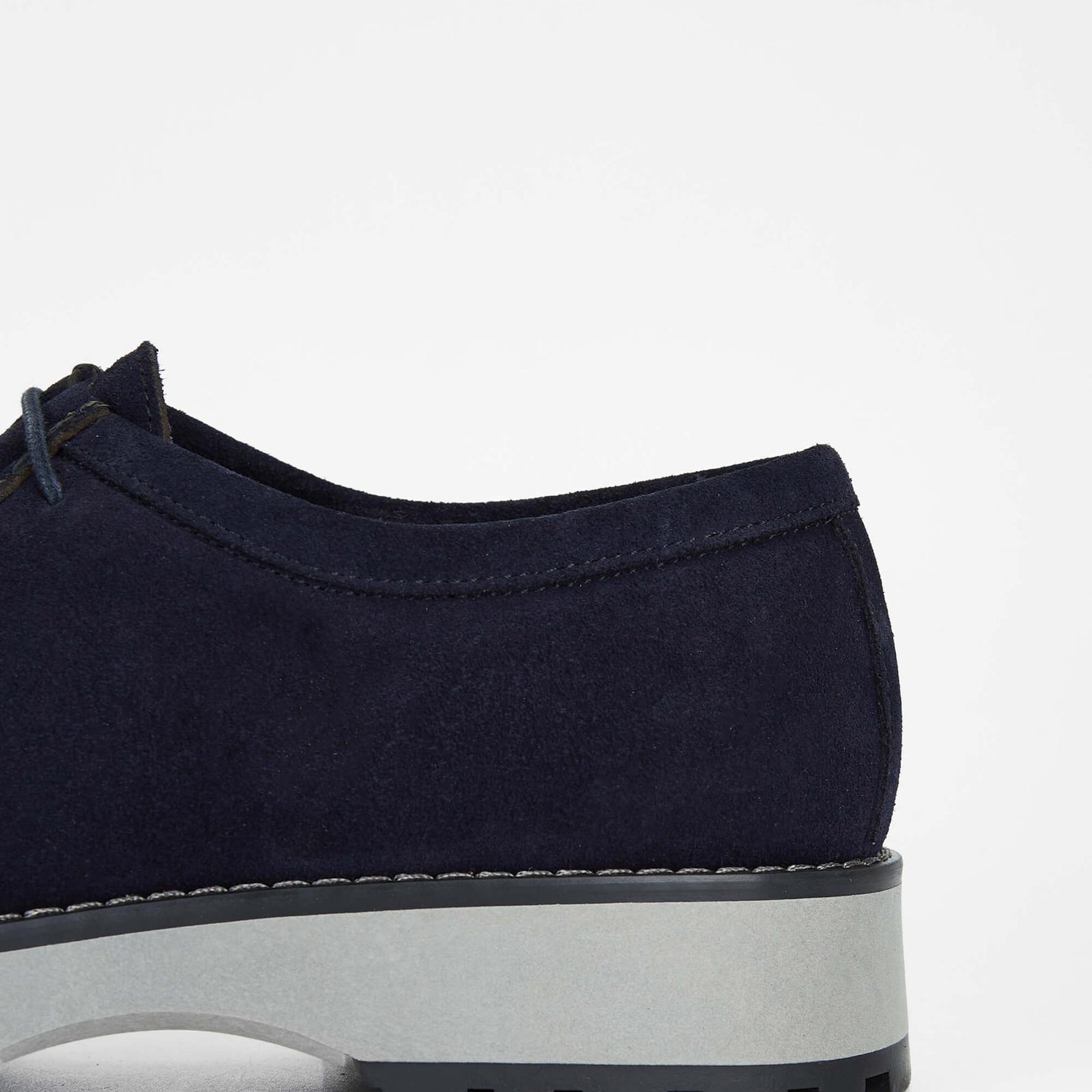 Tamer Tanca Erkek Hakiki Deri Lacivert Süet Casual Ayakkabı