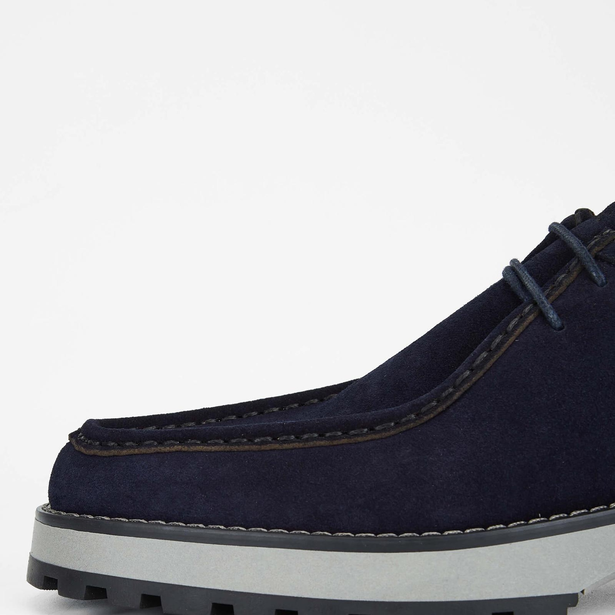 Tamer Tanca Erkek Hakiki Deri Lacivert Süet Casual Ayakkabı