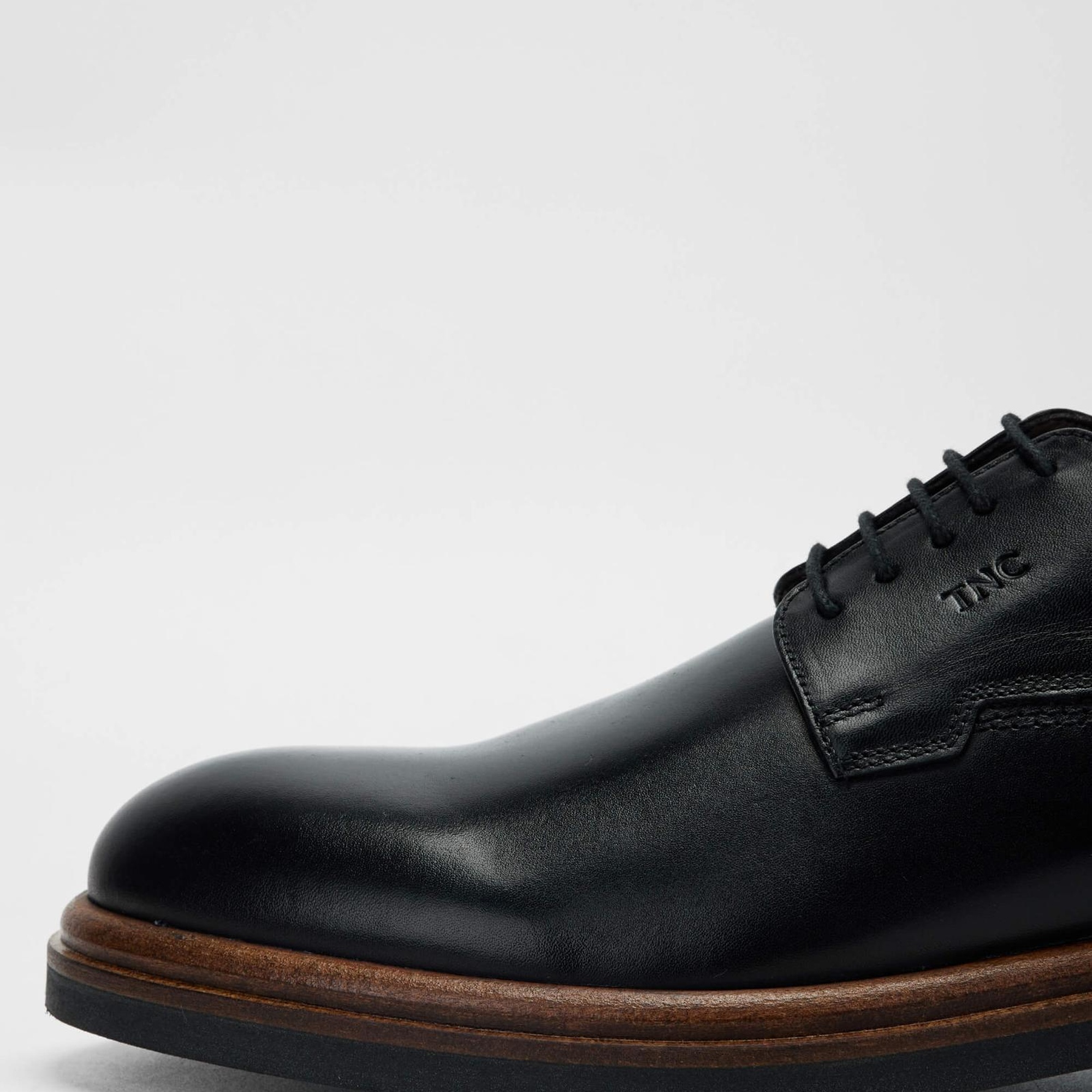 Tamer Tanca Erkek Hakiki Deri Siyah Casual Ayakkabı