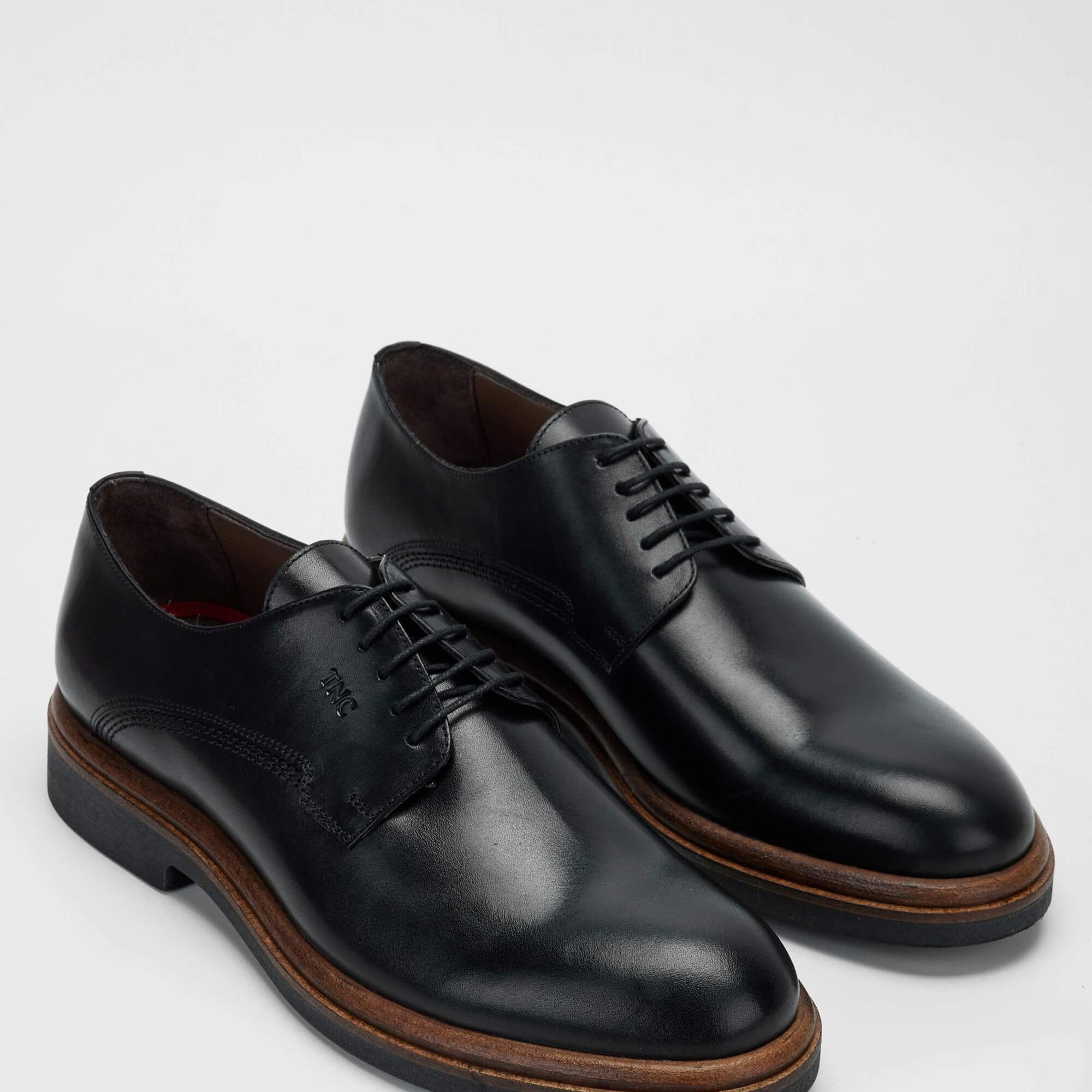 Tamer Tanca Erkek Hakiki Deri Siyah Casual Ayakkabı