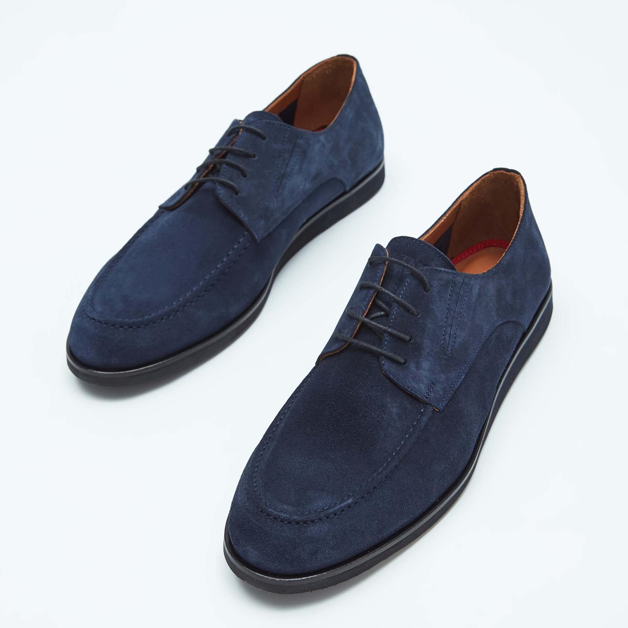 Tamer Tanca Erkek Hakiki Deri Lacivert Süet Casual Ayakkabı