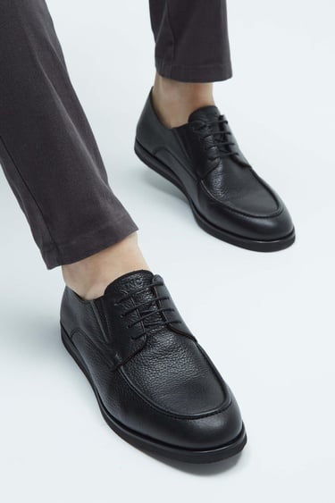  Tamer Tanca Erkek Hakiki Deri Siyah Casual Ayakkabı