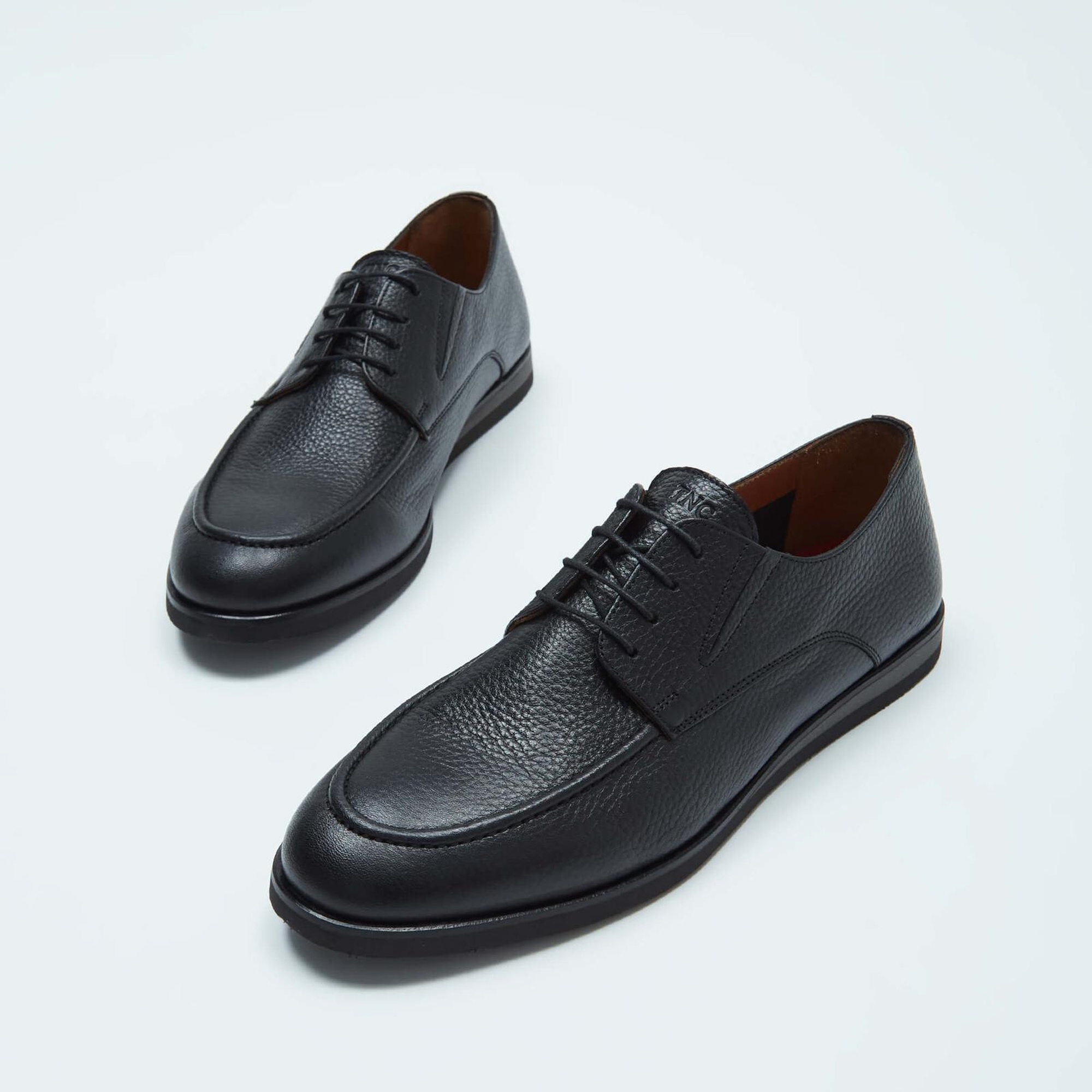 Tamer Tanca Erkek Hakiki Deri Siyah Casual Ayakkabı