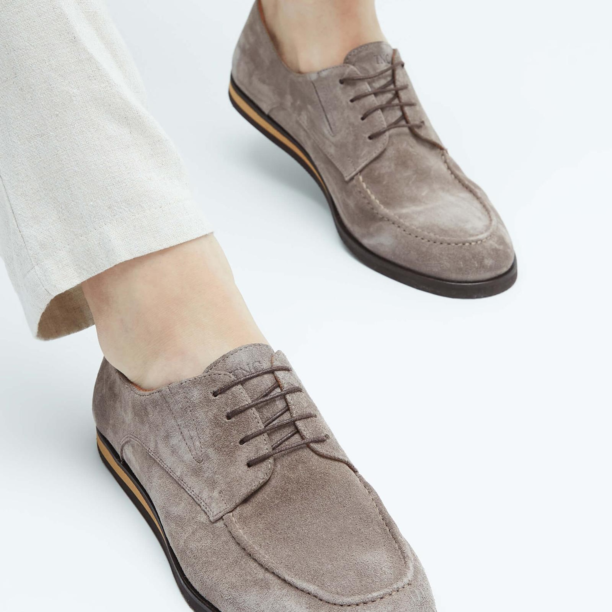 Tamer Tanca Erkek Hakiki Deri Kahverengi Casual Ayakkabı