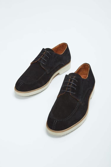  Tamer Tanca Erkek Hakiki Deri Siyah Süet Casual Ayakkabı