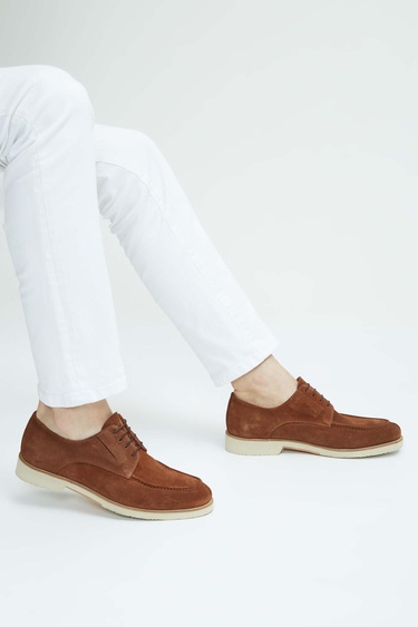  Tamer Tanca Erkek Hakiki Deri Tarçın Casual Ayakkabı