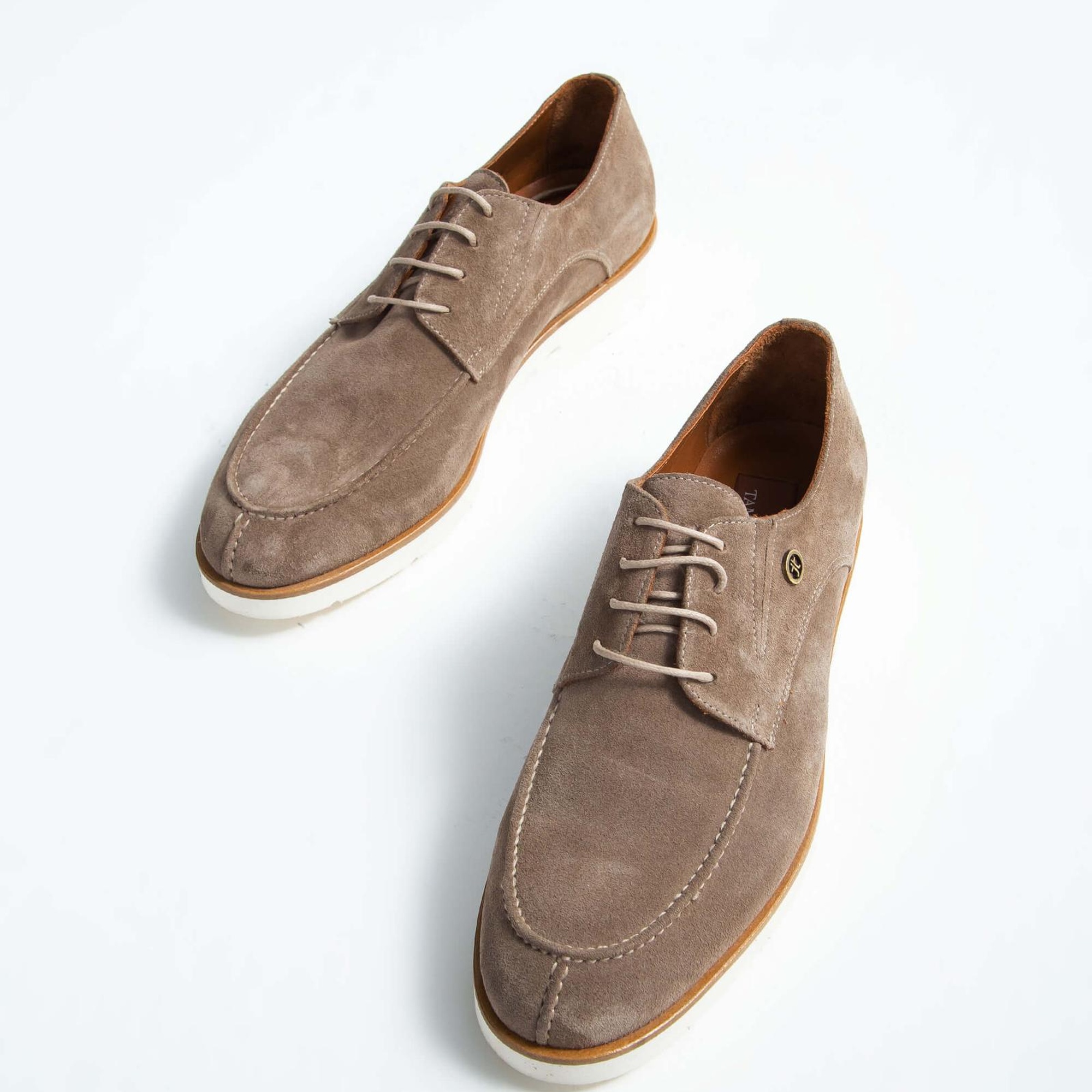 Tamer Tanca Erkek Hakiki Deri Bej Süet Casual Ayakkabı