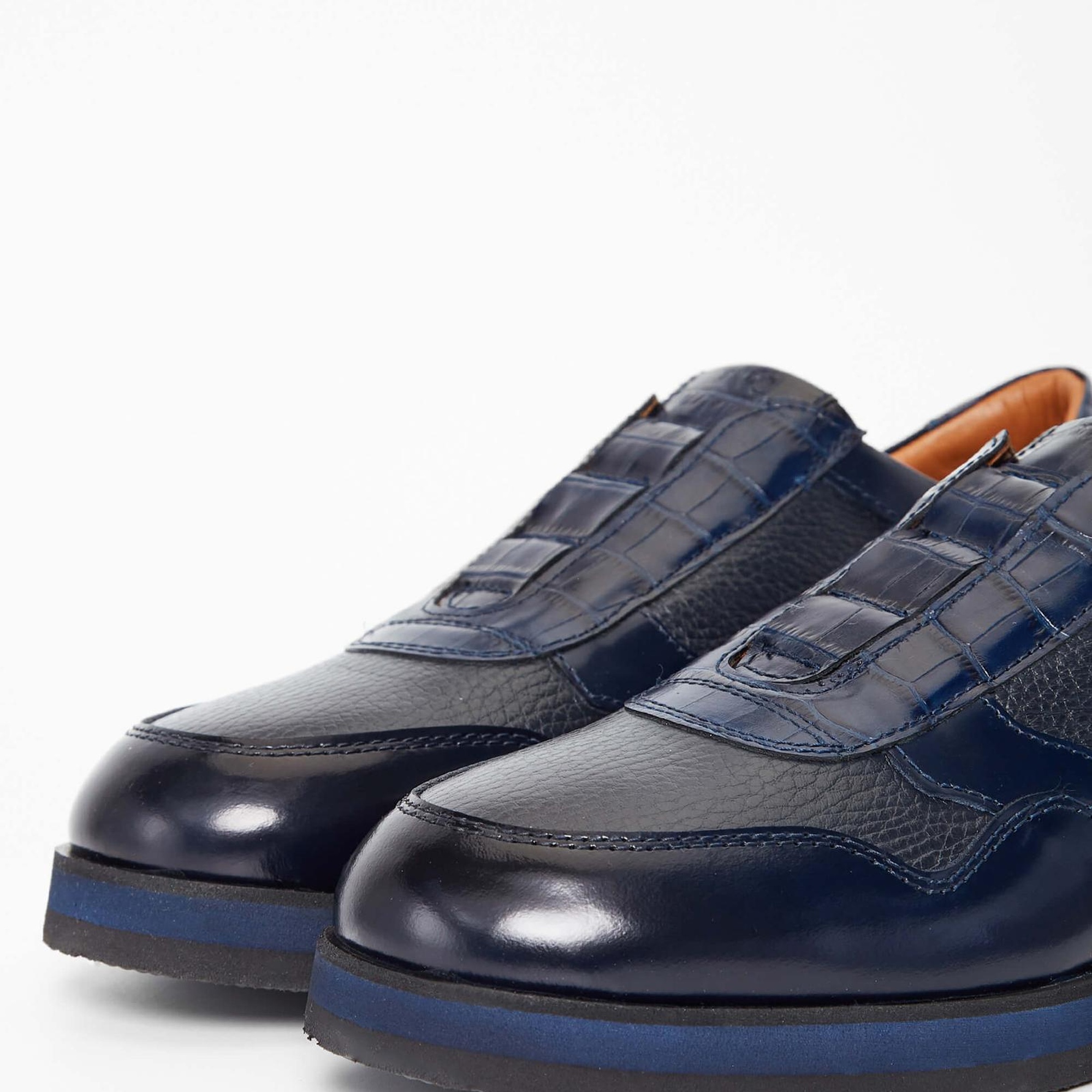 Tamer Tanca Erkek Hakiki Deri Lacivert Casual Ayakkabı