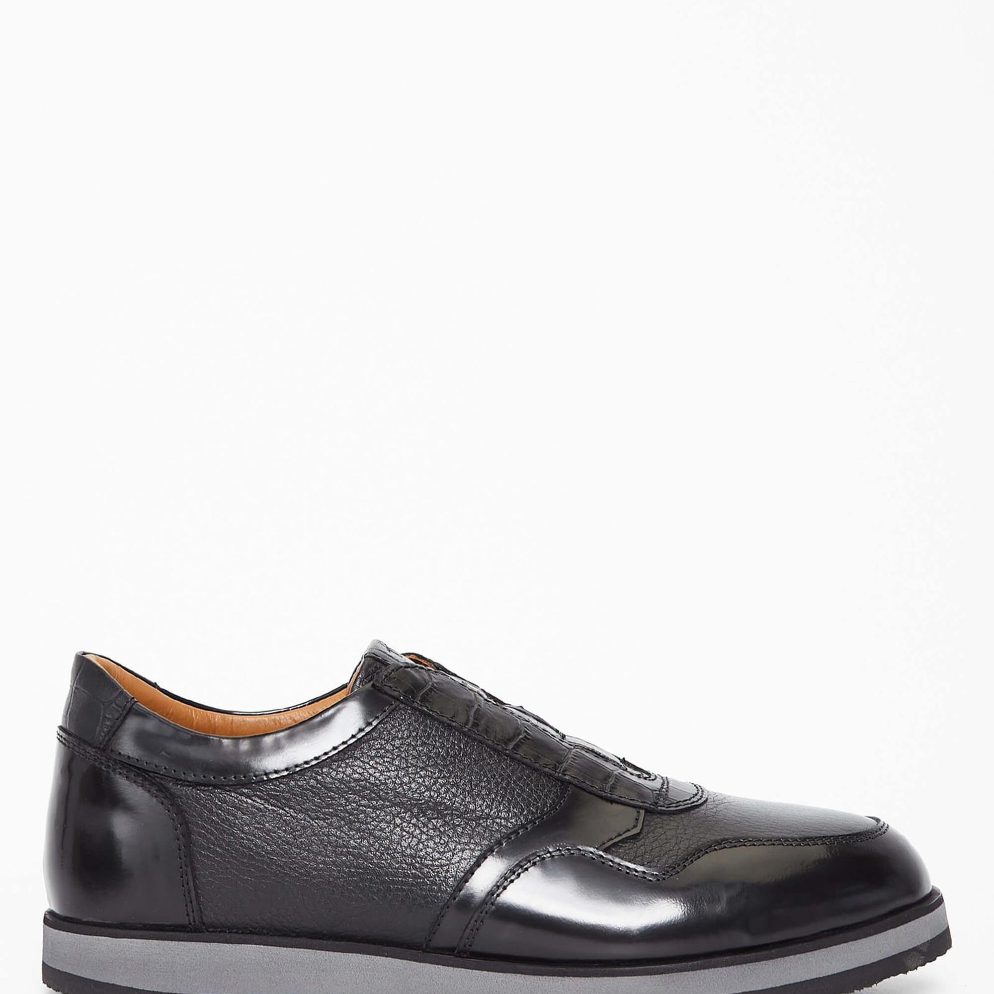 Tamer Tanca Erkek Hakiki Deri Siyah Casual Ayakkabı