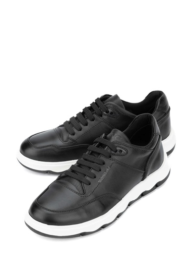  Tamer Tanca Erkek Hakiki Deri Siyah Deri Casual Ayakkabı