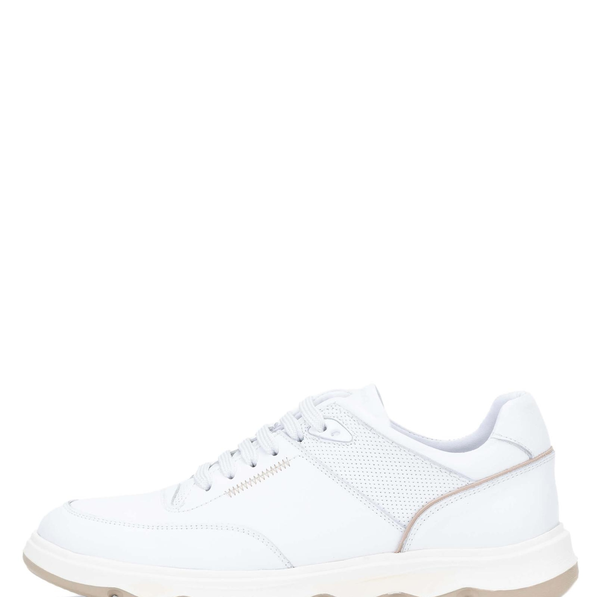 Tamer Tanca Erkek Hakiki Deri Beyaz Casual Ayakkabı