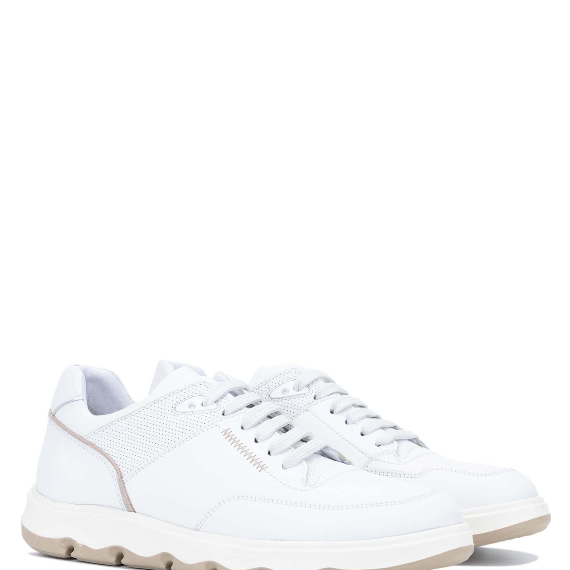 Tamer Tanca Erkek Hakiki Deri Beyaz Casual Ayakkabı