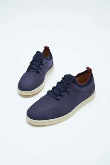  Tamer Tanca Erkek Hakiki Deri Lacivert Casual Ayakkabı