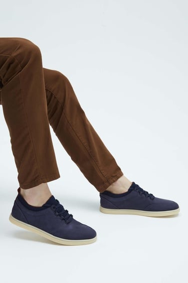  Tamer Tanca Erkek Hakiki Deri Lacivert Casual Ayakkabı