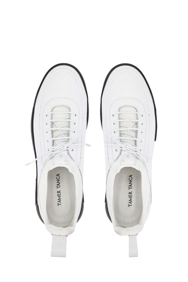  Tamer Tanca Erkek Hakiki Deri Beyaz Casual Ayakkabı