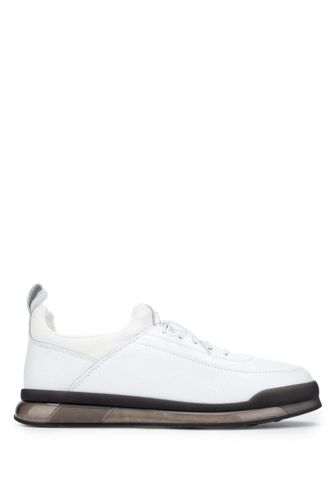  Tamer Tanca Erkek Hakiki Deri Beyaz Casual Ayakkabı