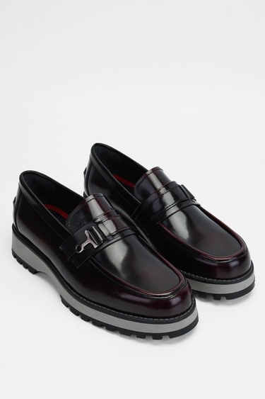  Tamer Tanca Erkek Hakiki Deri Bordo Casual Ayakkabı