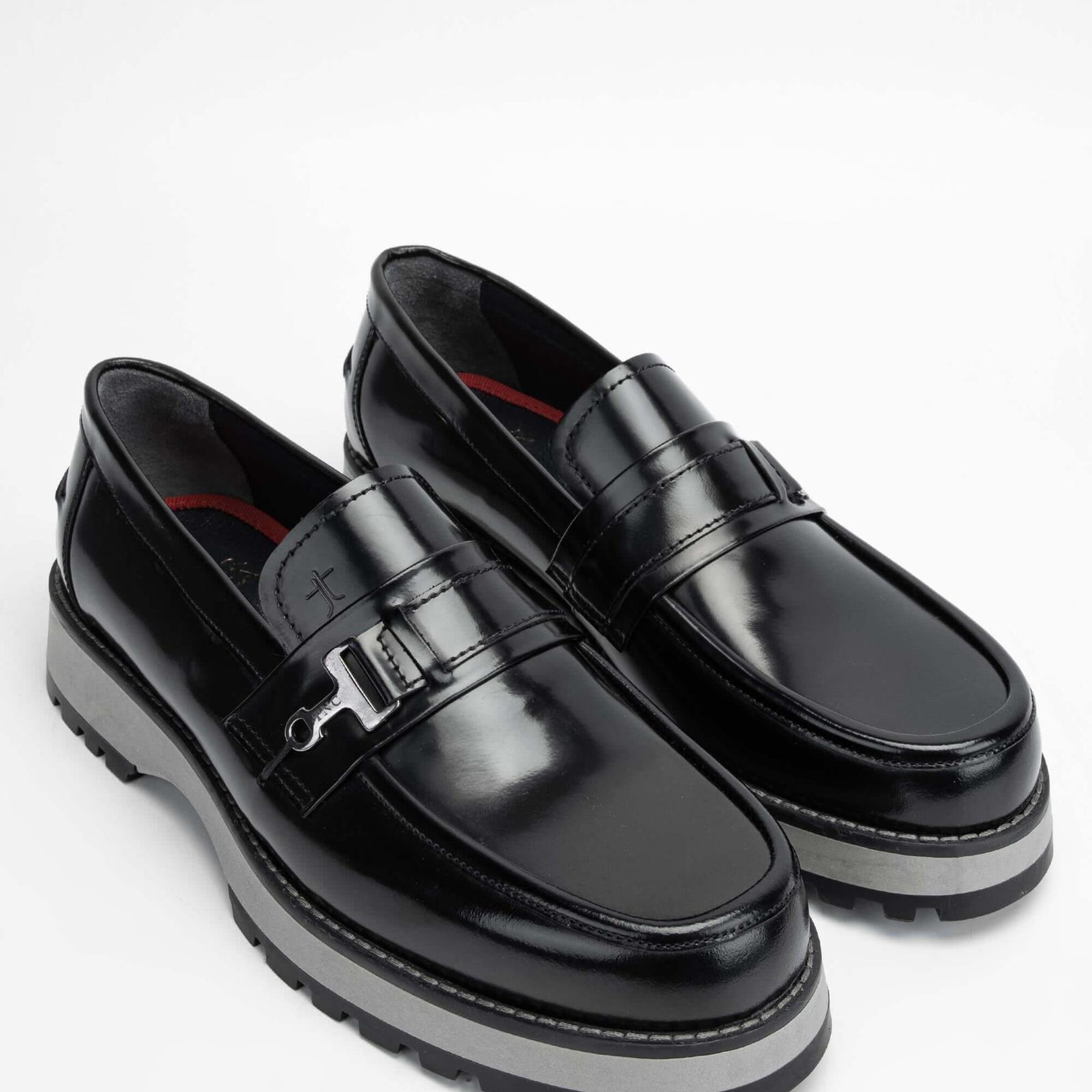 Tamer Tanca Erkek Hakiki Deri Siyah Açma Casual Ayakkabı