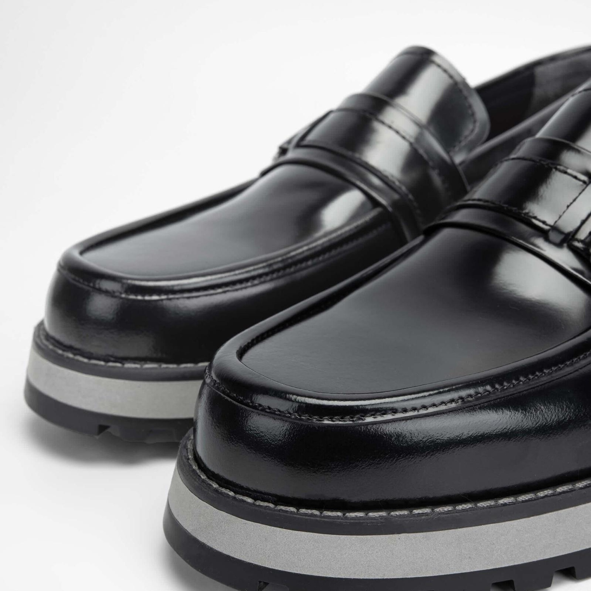 Tamer Tanca Erkek Hakiki Deri Siyah Açma Casual Ayakkabı